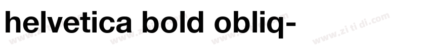 helvetica bold obliq字体转换